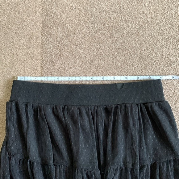 Studio Y Black Tiered Mesh Mini Skirt - Picture 5 of 8